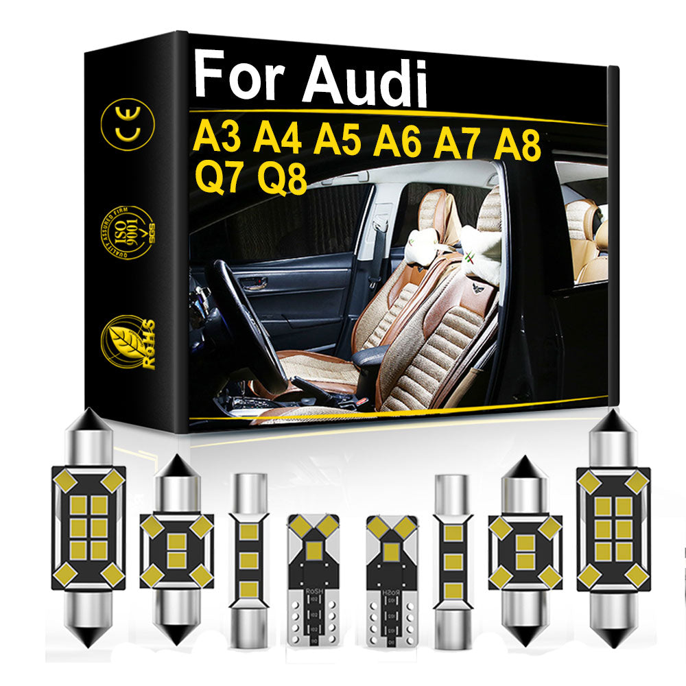 AutoGlowLED Interior LED Light Kit for Audi A3 A4 A5 A6 A7 A8 Q5 Q7 No Error Canbus