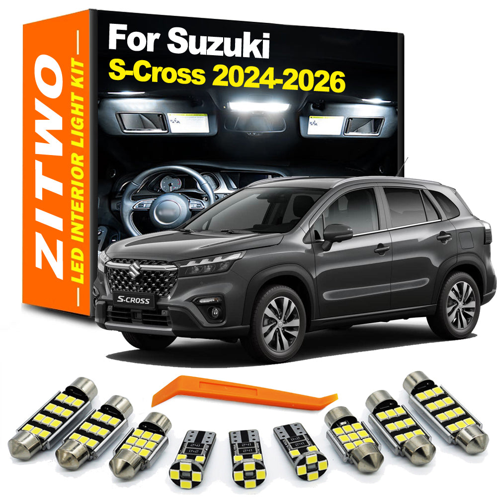 AutoGlowLED 10Pcs LED Interior Light Kit for Suzuki S-Cross 2024-2026