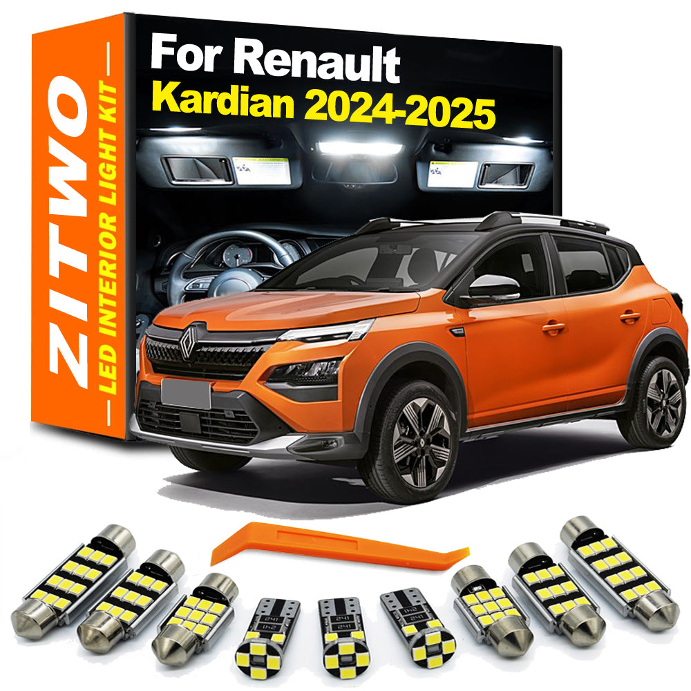 AutoGlowLED 10Pcs LED Interior Light Kit for Renault Kardian 2024 2025