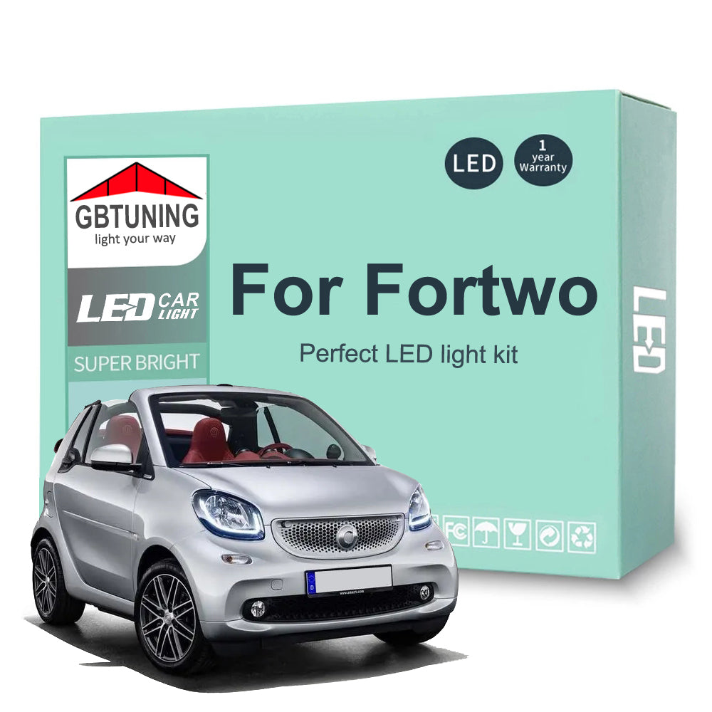 AutoGlowLED LED Interior Light Kit for Smart Fortwo 450 451 453 Canbus