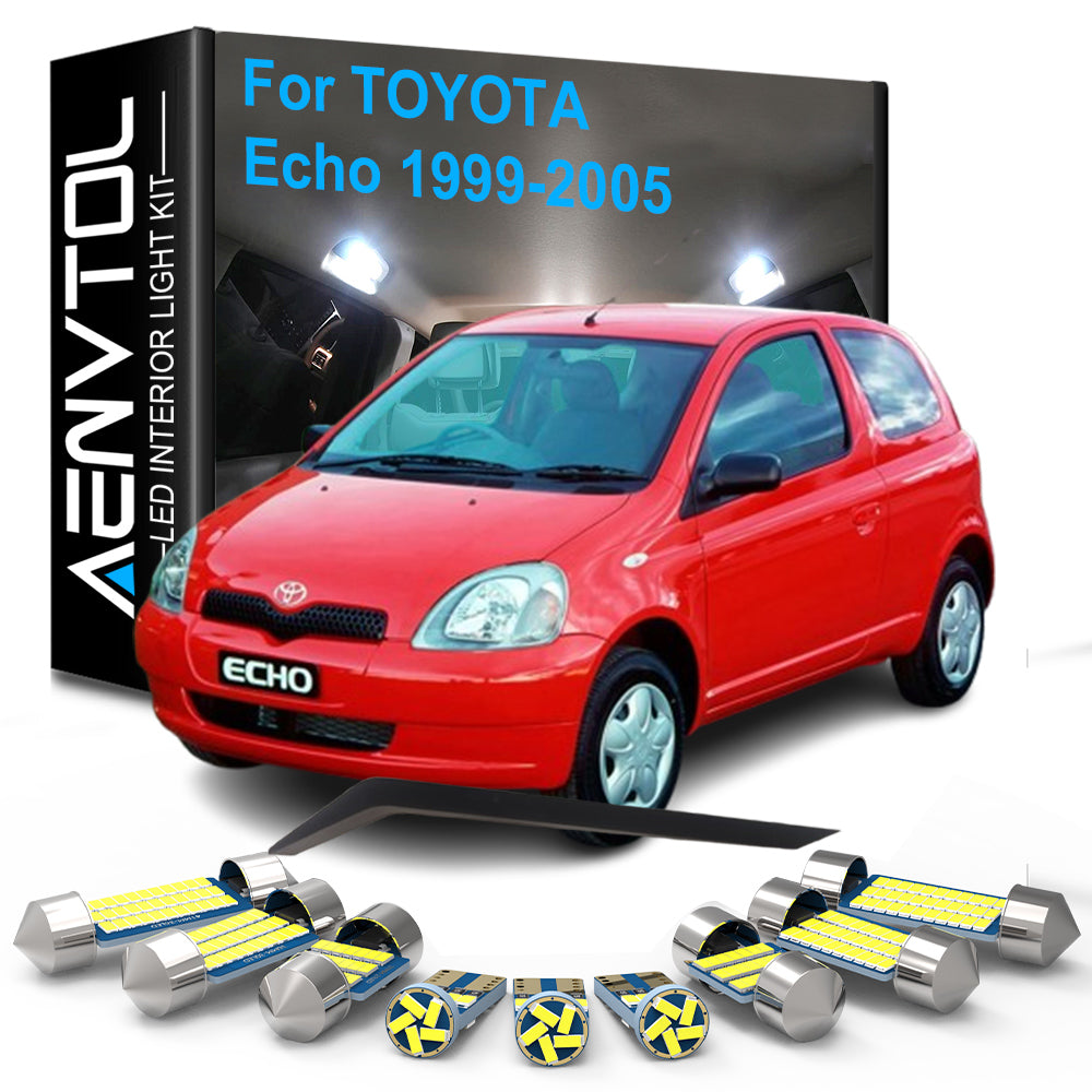 AutoGlowLED 9pc LED Interior Light Kit for Toyota Echo 1999-2005 Canbus