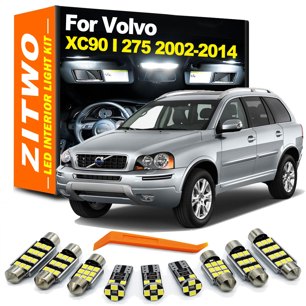 AutoGlowLED LED Interior Light Kit for Volvo XC90 MK1 275 2002-2014, 17Pcs