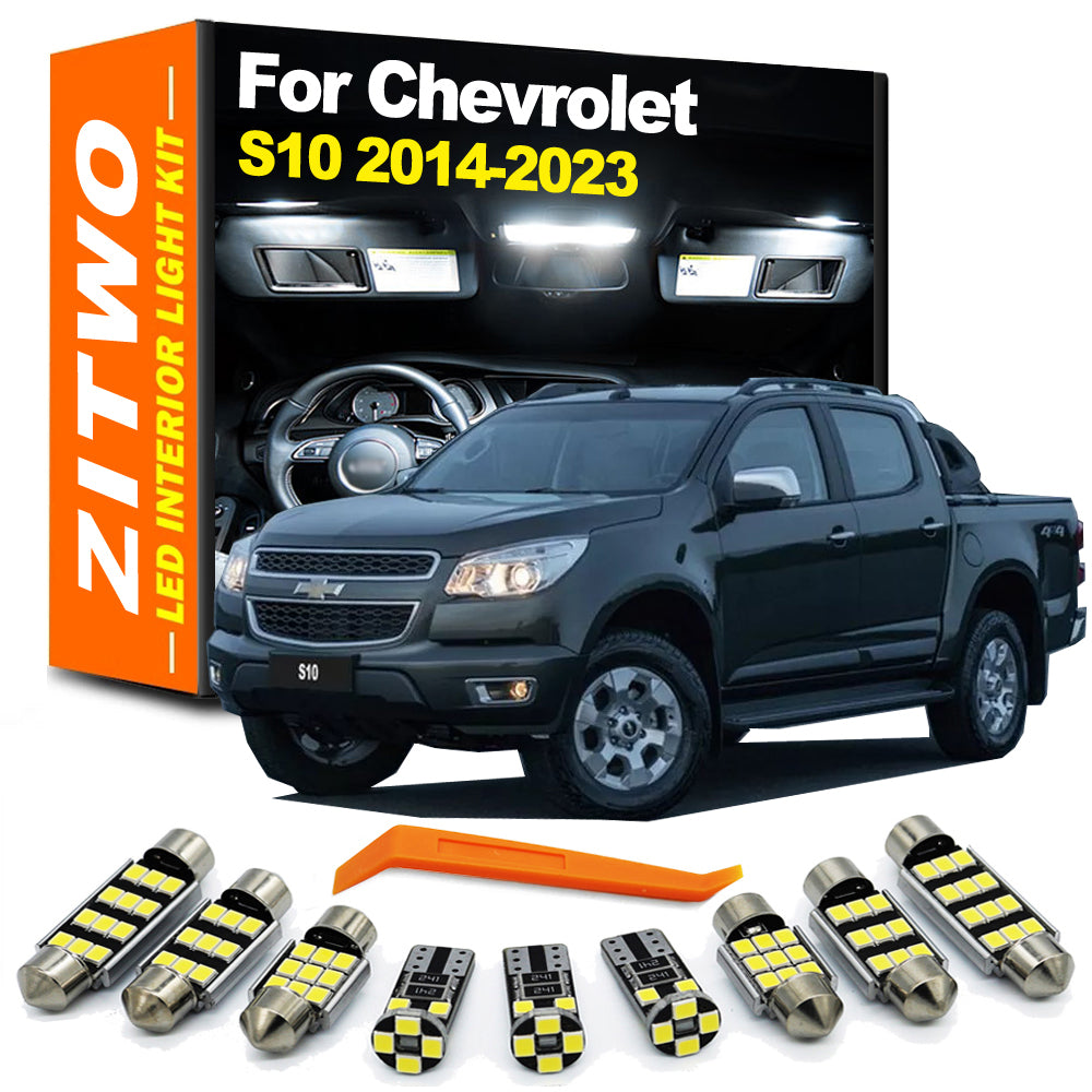 AutoGlowLED 14-Piece LED Interior Light Kit for Chevy S10 2014-2023