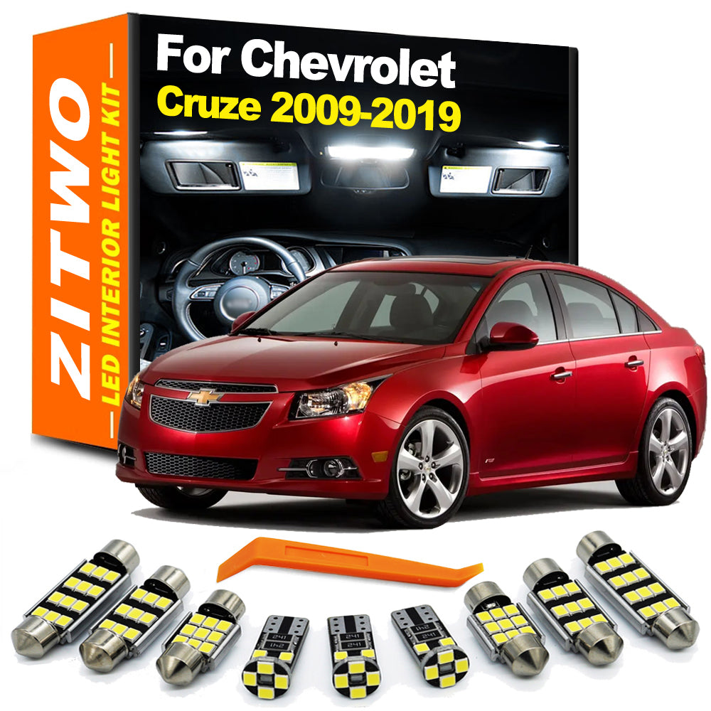 AutoGlowLED 13Pcs LED Interior Dome Light Kit for Chevy Cruze 2009-2019