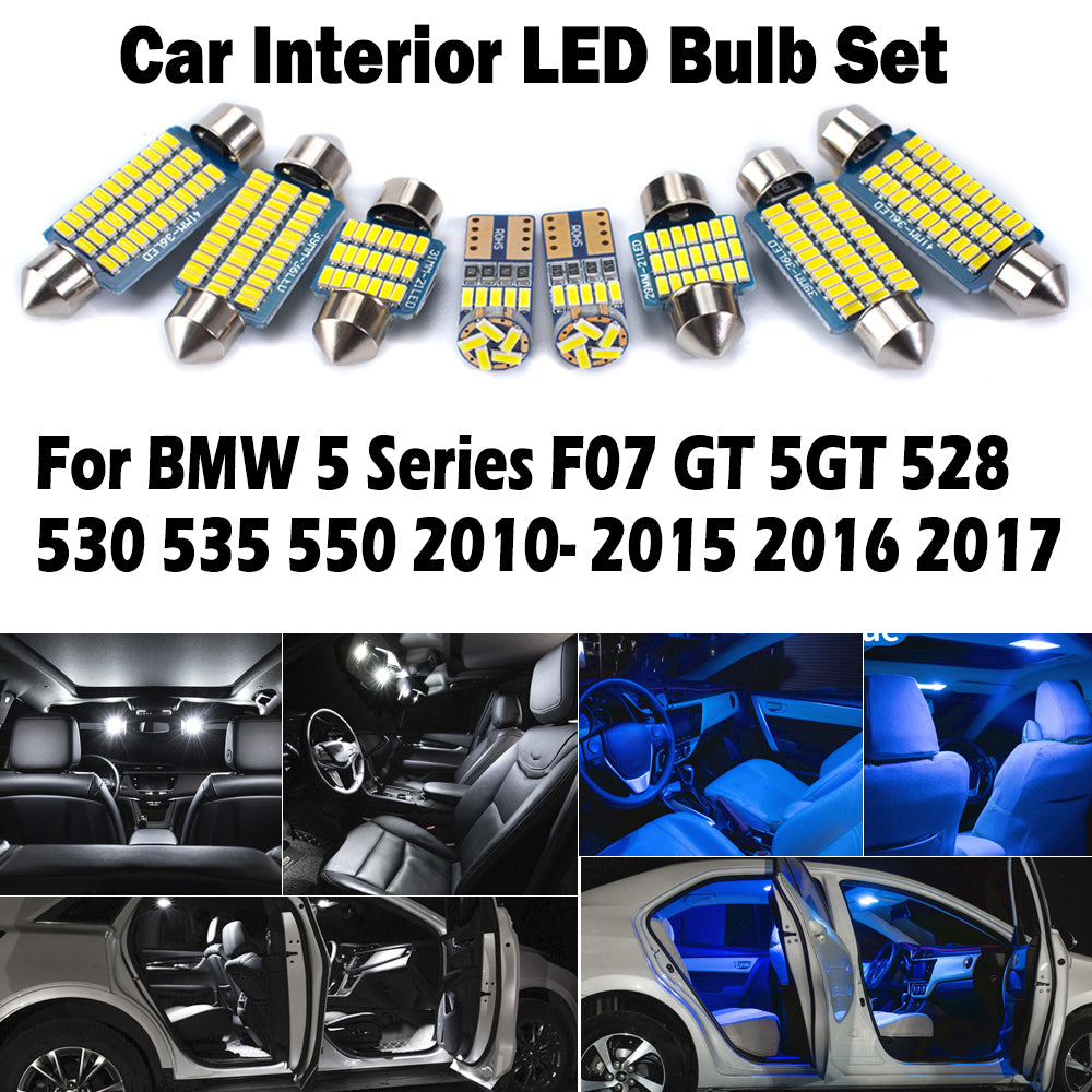 AutoGlowLED 26Pcs Canbus LED Interior Light Kit for BMW 5 Series F07 GT 5GT 528 530 535 550 2010-2017