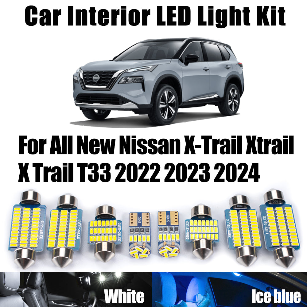 AutoGlowLED 12Pcs Canbus LED Interior Light Kit for Nissan X-Trail T33 2022-2024