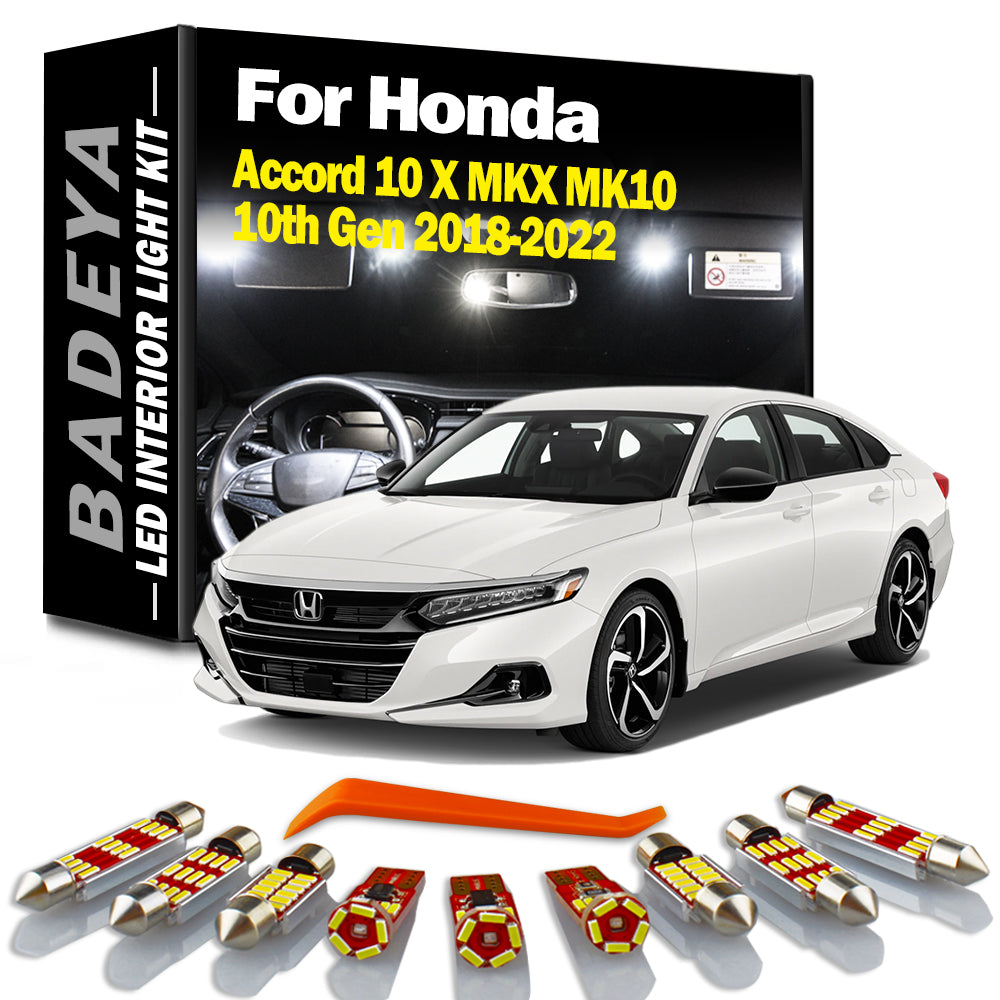 AutoGlowLED 12Pcs LED Interior Light Kit for Honda Accord 10th Gen 2018-2022 Canbus