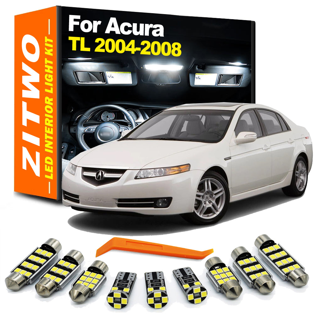 AutoGlowLED 13Pcs Canbus LED Interior Light Kit for Acura TL 2004-2008