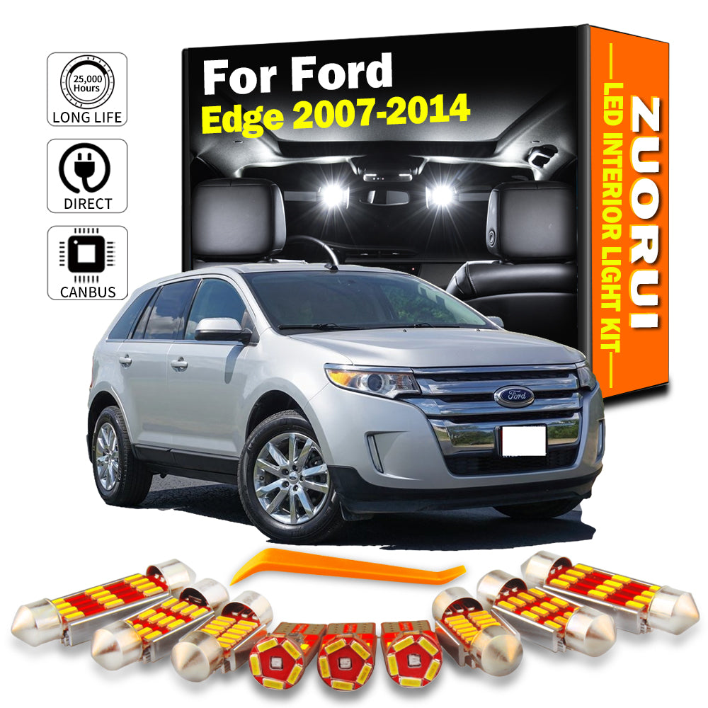 AutoGlowLED Canbus LED Interior Light Kit for Ford Edge 2007-2014, No Error