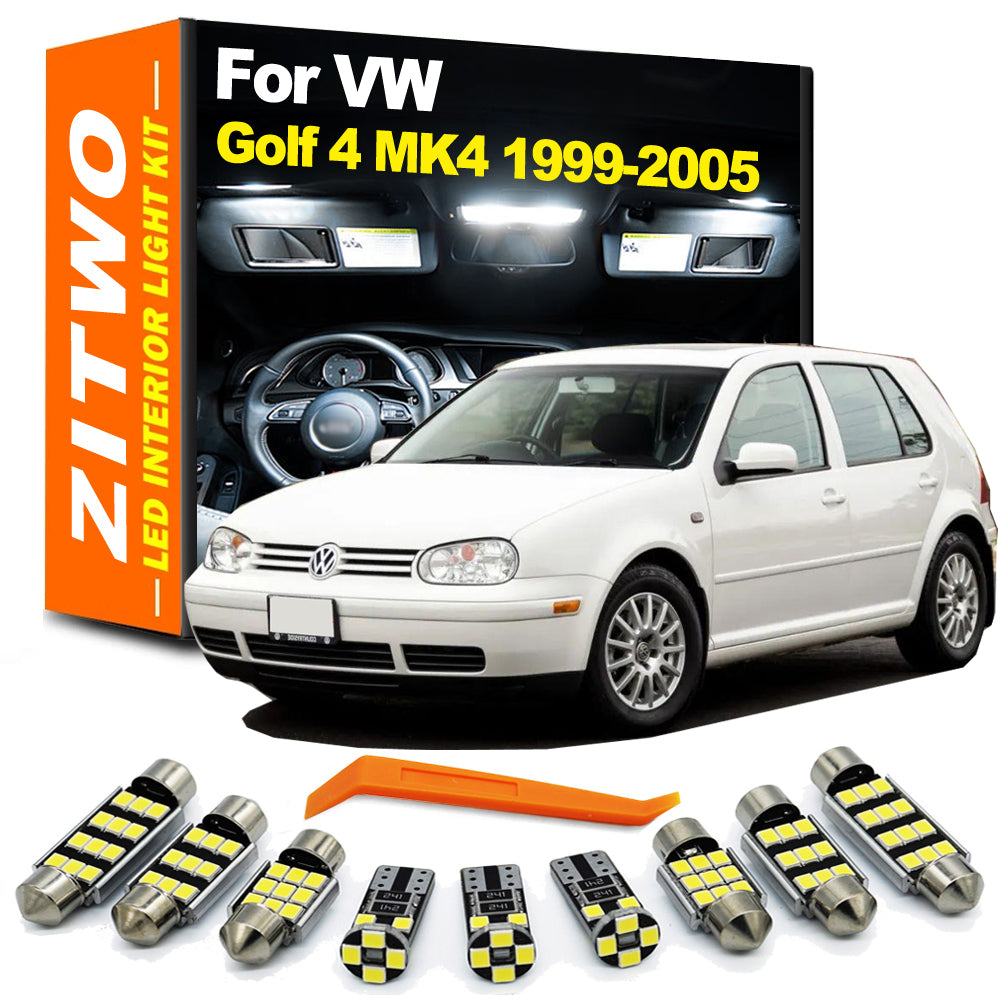 AutoGlowLED 13Pcs LED Interior Light Kit for VW Golf 4 MK4 IV 1999-2005
