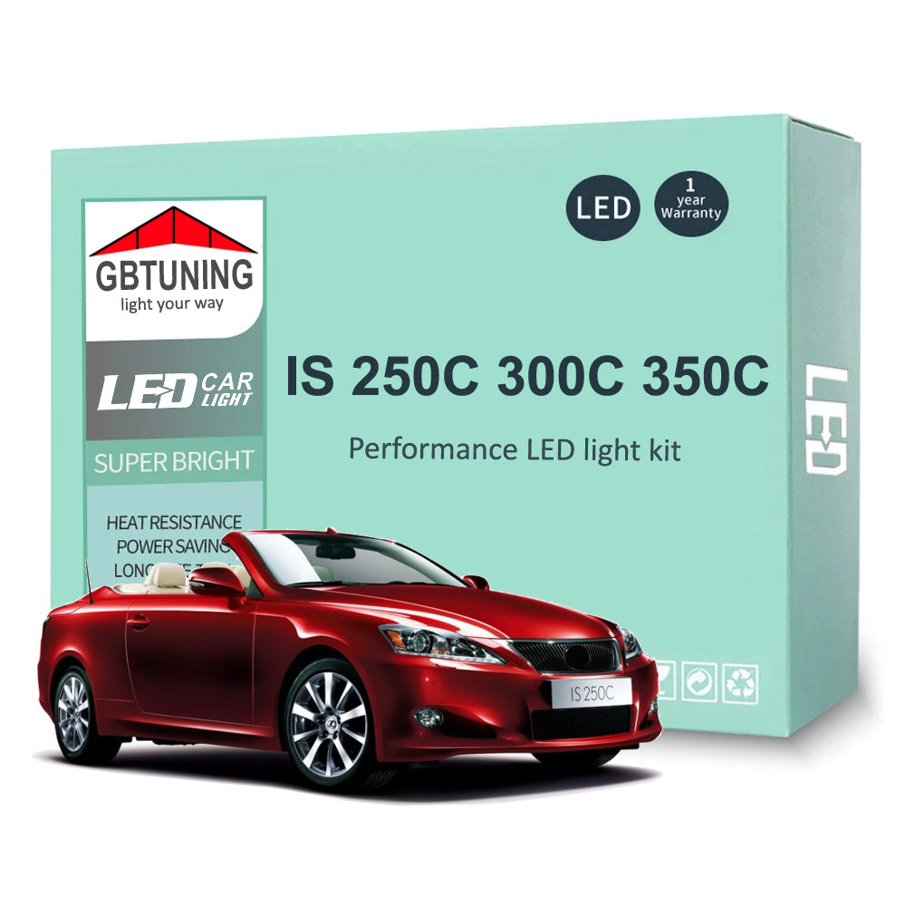 AutoGlowLED 11Pcs LED Interior Light Kit for Lexus IS250C IS300C IS350C 2009-2015