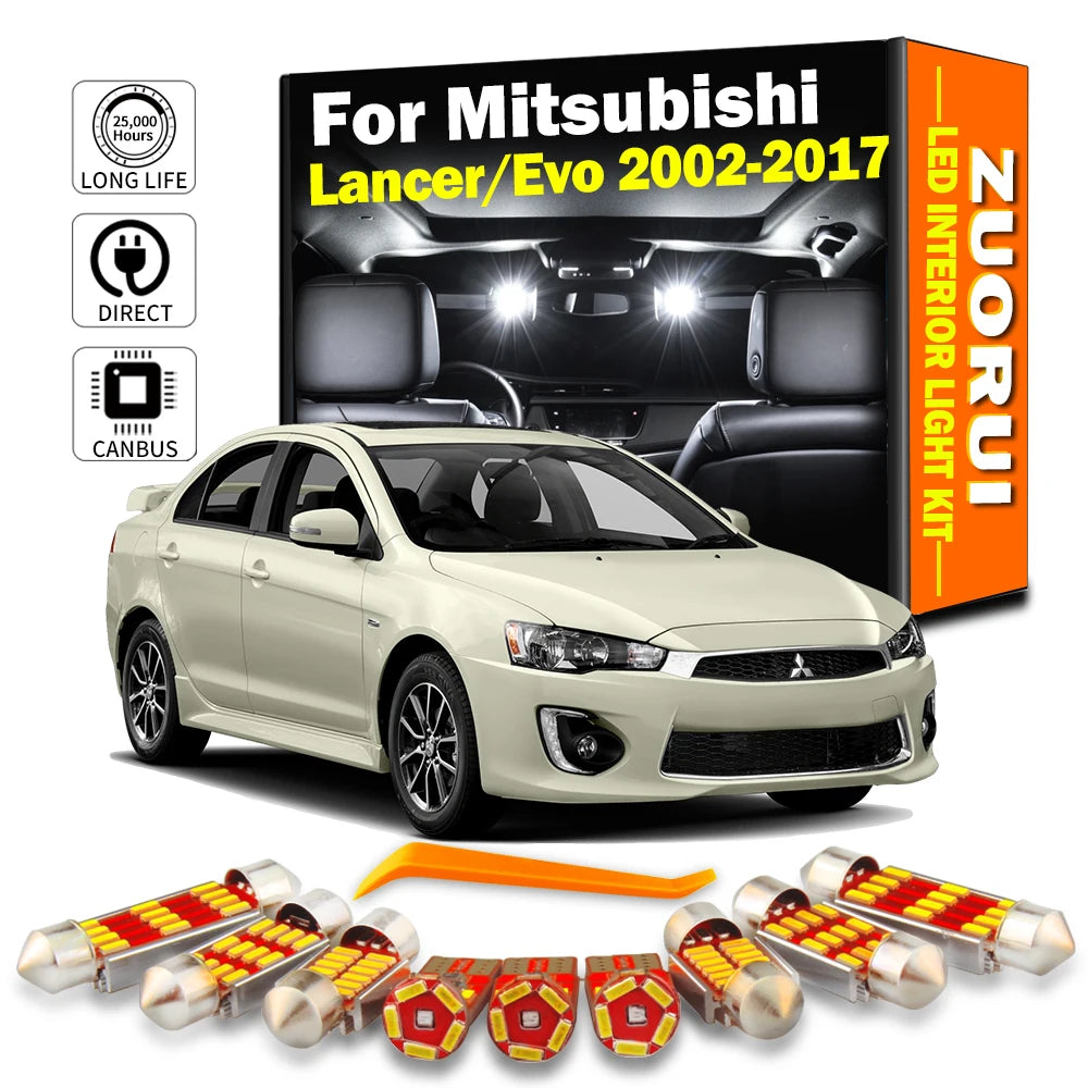AutoGlowLED LED Interior Light Kit for Mitsubishi Lancer Evo 7-10