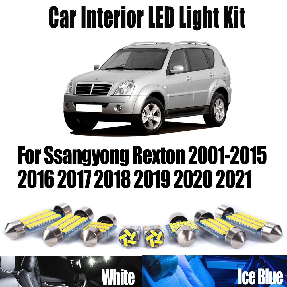 AutoGlowLED Interior LED Light Kit for Ssangyong Rexton 2001-2021 Canbus