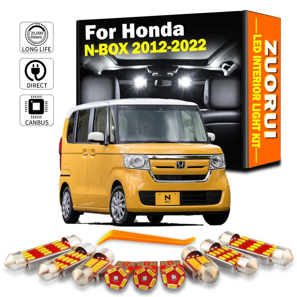 AutoGlowLED 8Pc Canbus LED Interior Light Kit for Honda N-BOX 2012-2022