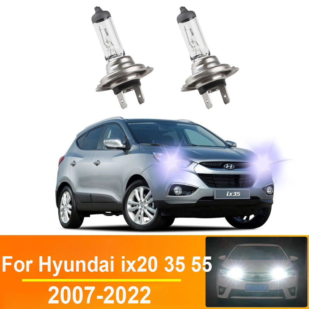 AutoGlowLED H7 Halogen Headlight Bulbs for Hyundai ix20 ix35 ix55