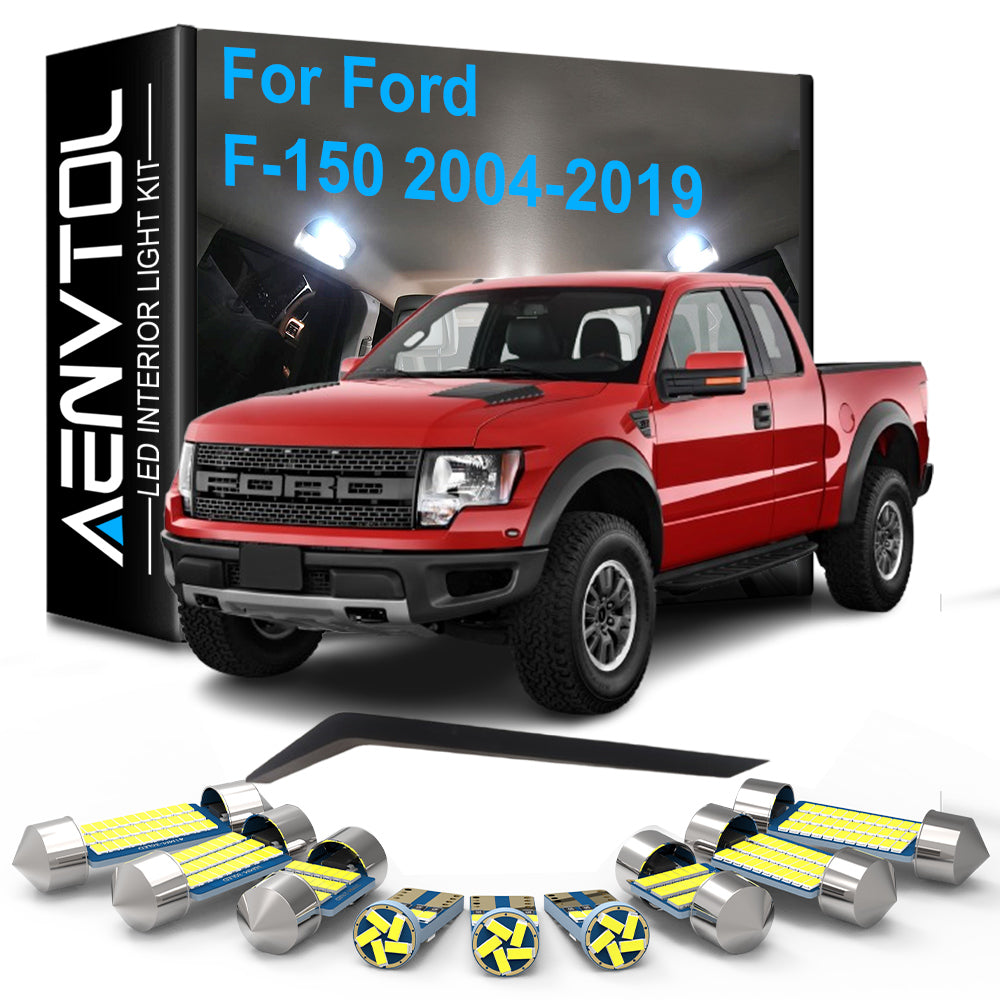 AutoGlowLED 12pc LED Interior Light Kit for Ford F-150 2004-2019 Canbus