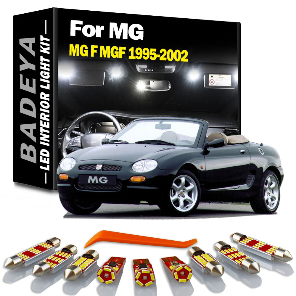 AutoGlowLED 9Pc LED Interior Light Kit for MG F MGF 1995-2002 Canbus