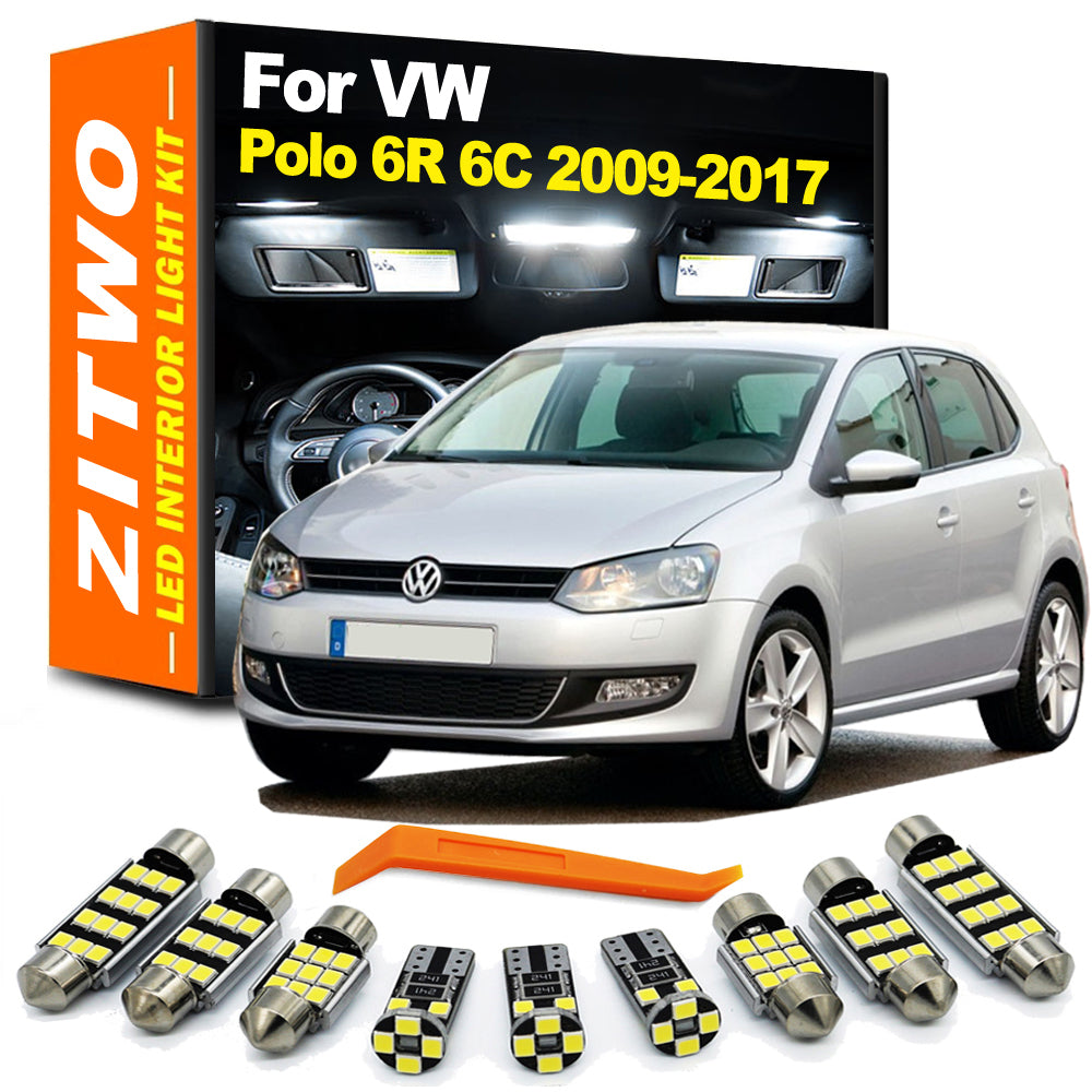 AutoGlowLED 13-Piece LED Interior Light Kit for VW Polo MK5 6R/6C 2009-2017