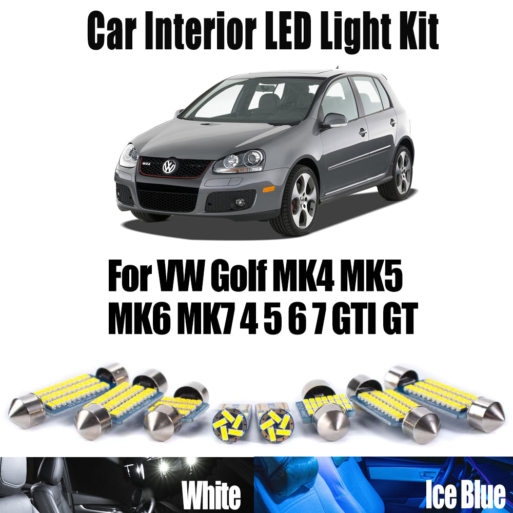 AutoGlowLED Canbus LED Interior Light Kit for VW Golf MK4 MK5 MK6 MK7 GTI