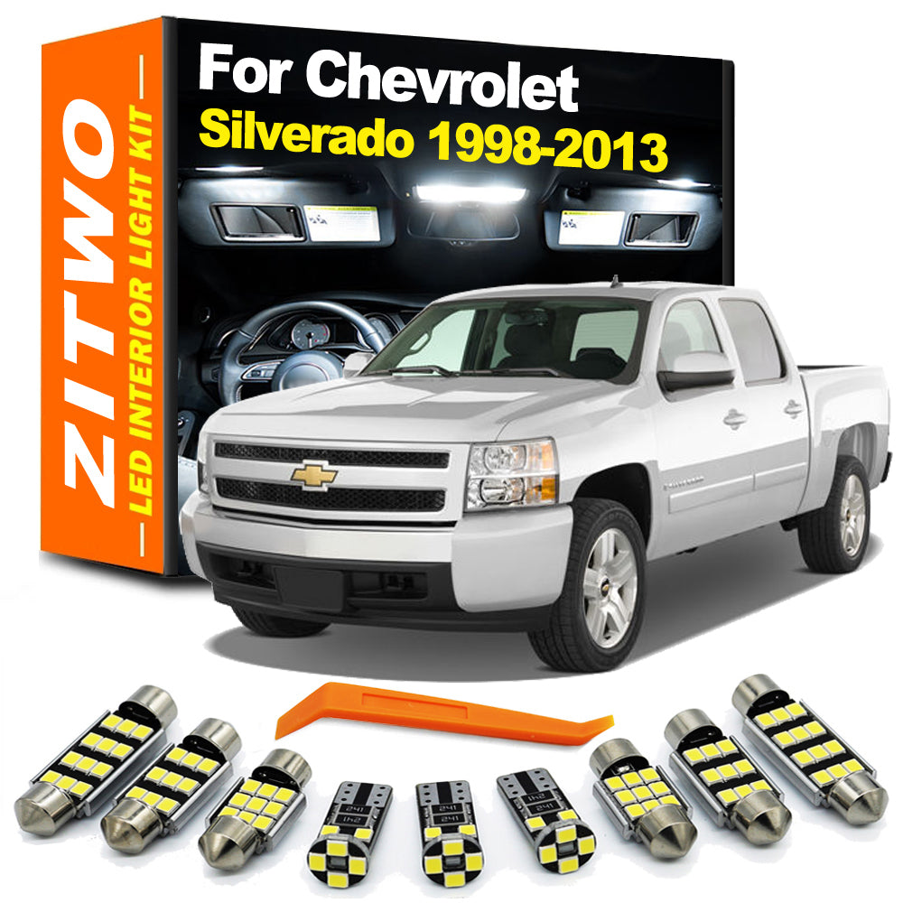 AutoGlowLED 13pc LED Interior Light Kit for Chevy Silverado 1998-2013