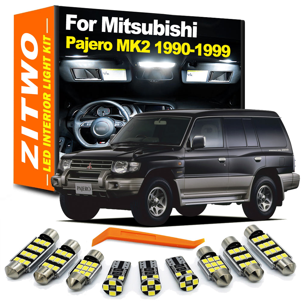 AutoGlowLED 13Pcs LED Interior Light Kit for Mitsubishi Pajero MK2 1990-1999