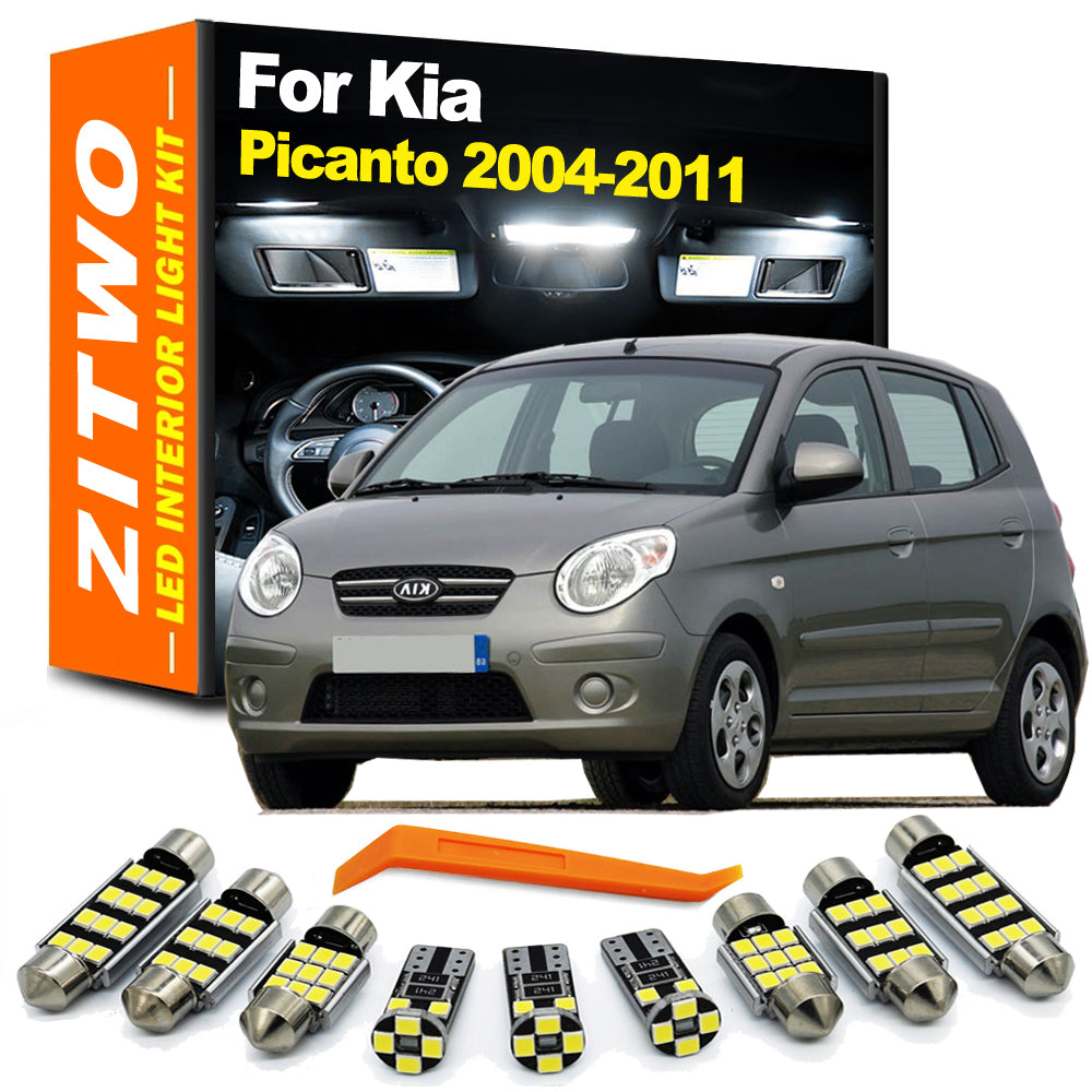 AutoGlowLED 6-Piece LED Interior Light Kit for Kia Picanto 2004-2011