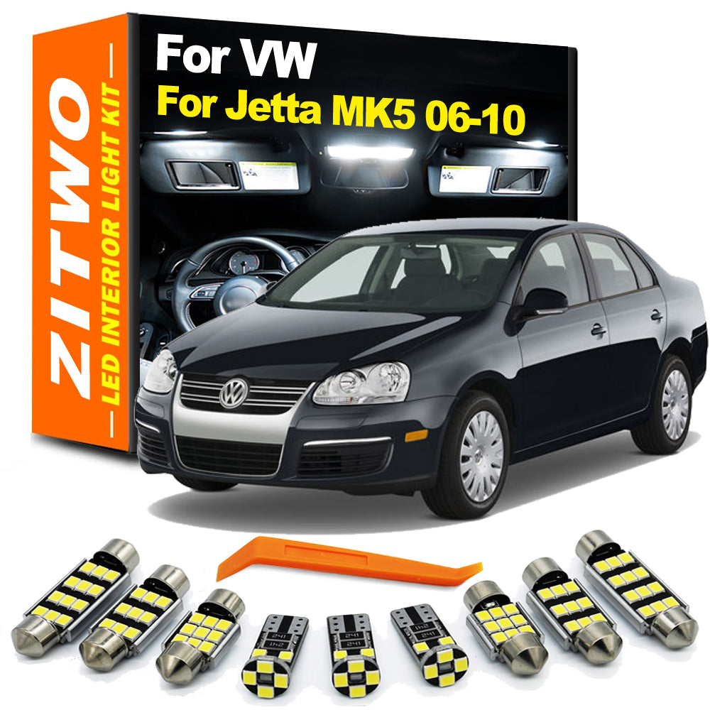 AutoGlowLED 14Pcs Canbus LED Interior Light Kit for VW Jetta MK5 2006-2010