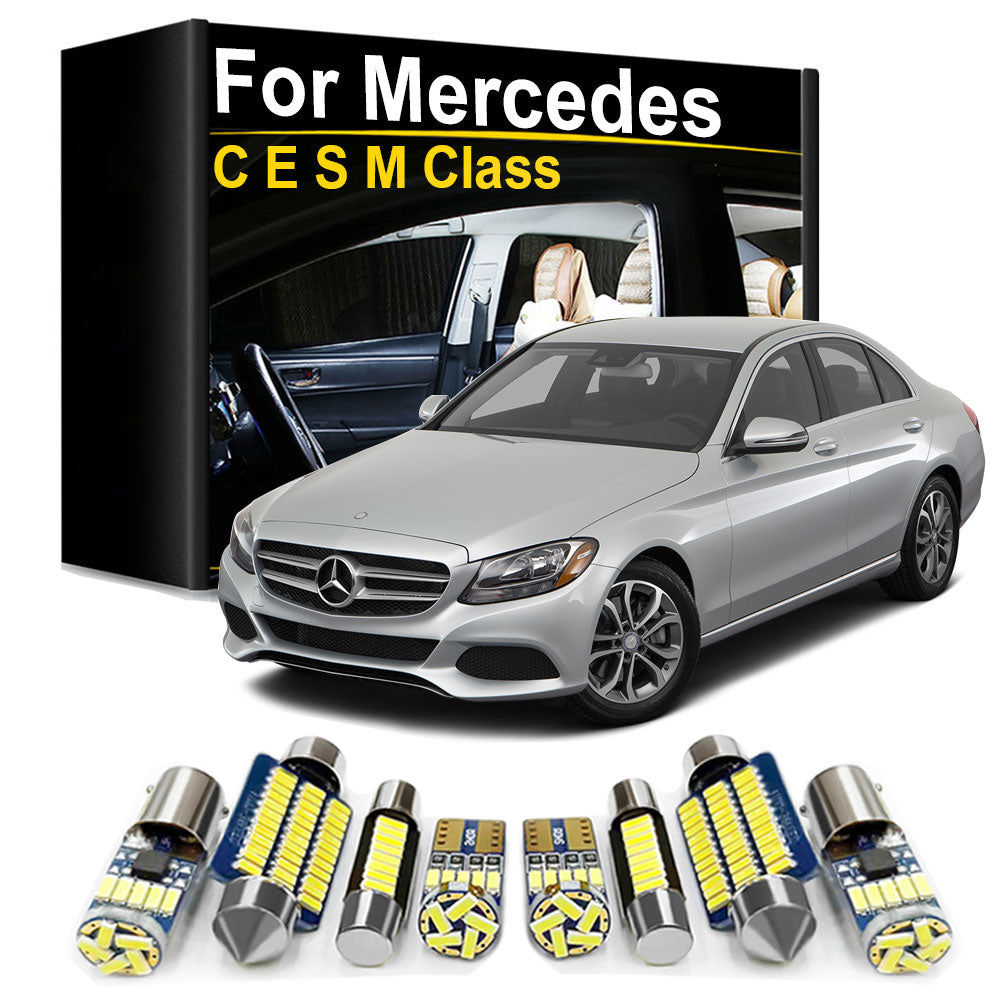 AutoGlowLED Mercedes LED Interior Light Kit — C E S M Class Dome Map Trunk