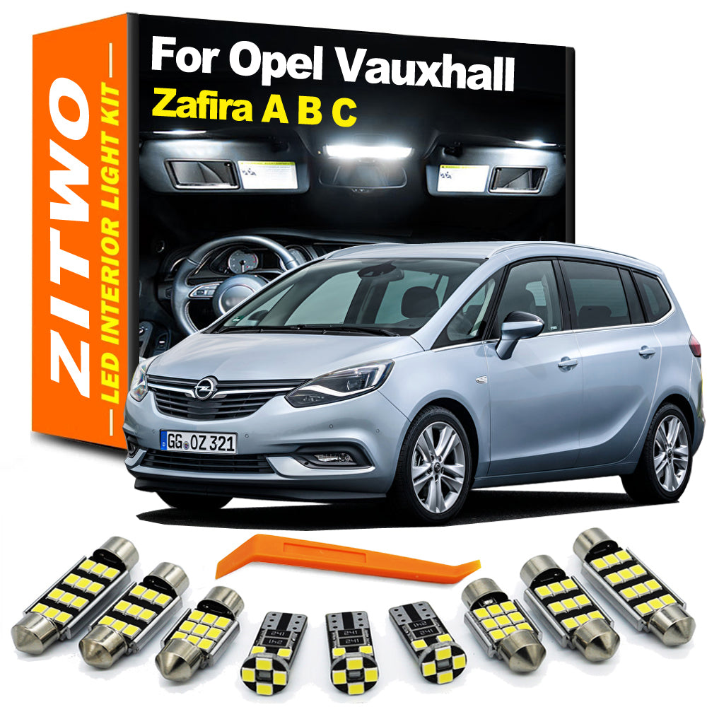 AutoGlowLED Canbus LED Interior Light Kit for Opel Vauxhall Zafira A B C 1999-2018