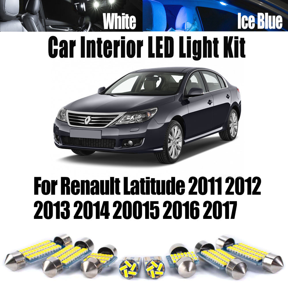 AutoGlowLED 21Pcs Canbus LED Interior Light Kit for Renault Latitude 2011-2017