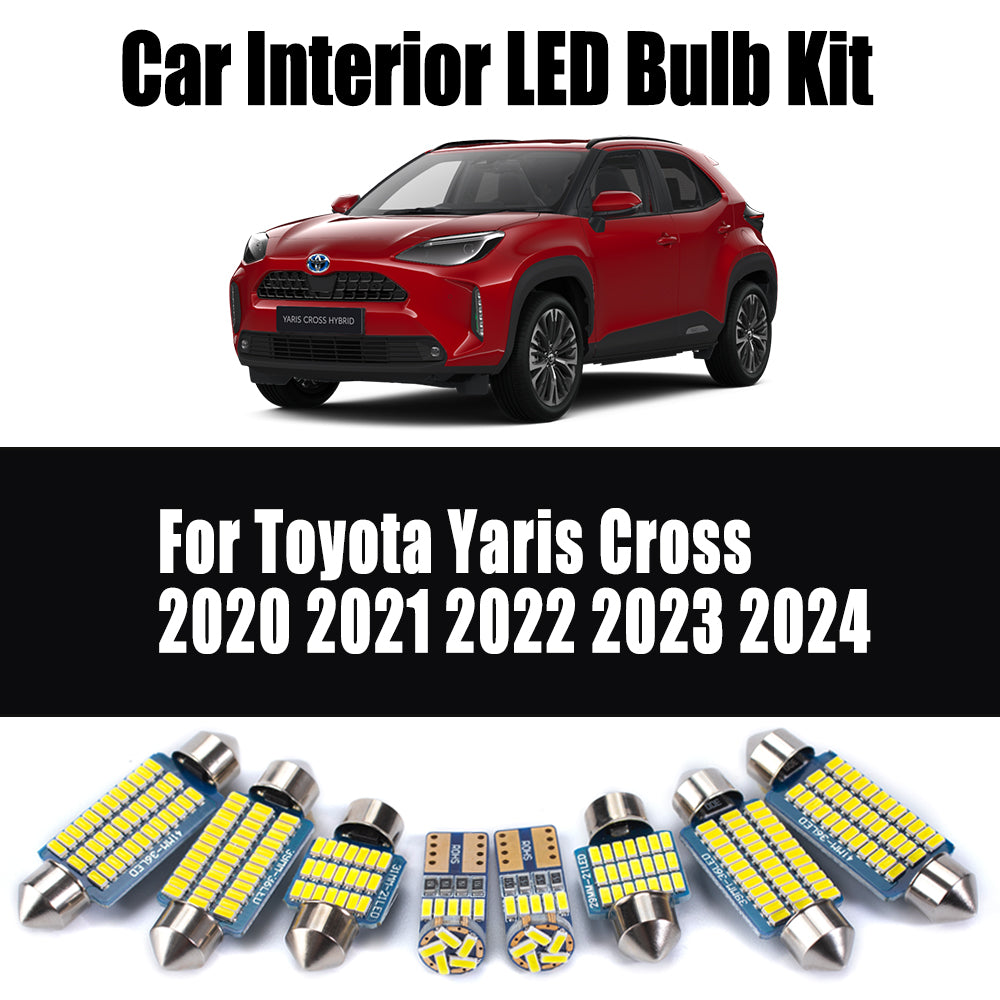 AutoGlowLED 11Pc LED Interior Light Kit for Toyota Yaris Cross 2020-2024 Canbus