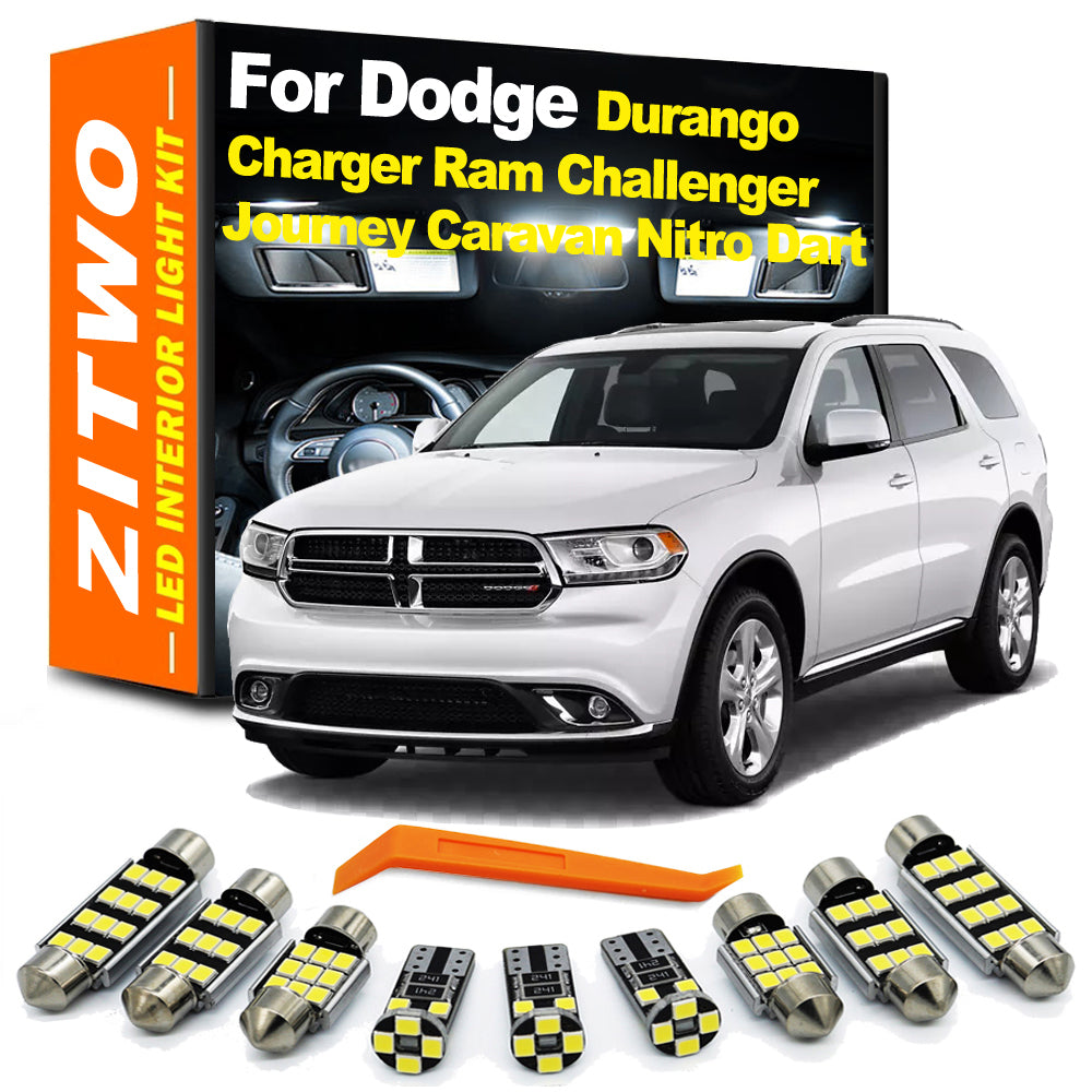 AutoGlowLED Dodge Interior LED Light Kit 1994-2021 Map Dome Trunk Bulbs