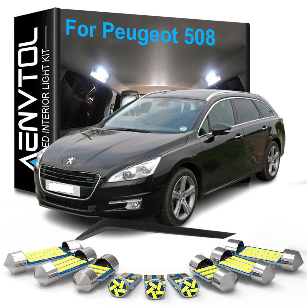 AutoGlowLED 24pc LED Interior Light Kit for Peugeot 508 SW 2010-2025 Canbus