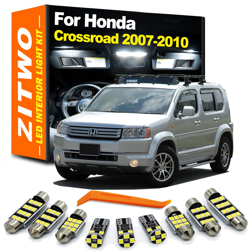 AutoGlowLED 8Pcs LED Interior Light Kit for Honda Crossroad 2007-2010