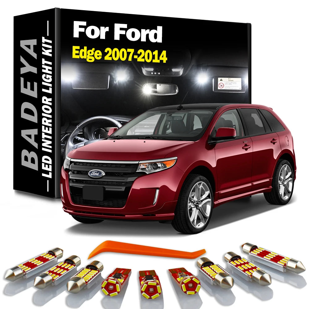 AutoGlowLED LED Interior Light Kit for Ford Edge 2007-2014 Canbus No Error