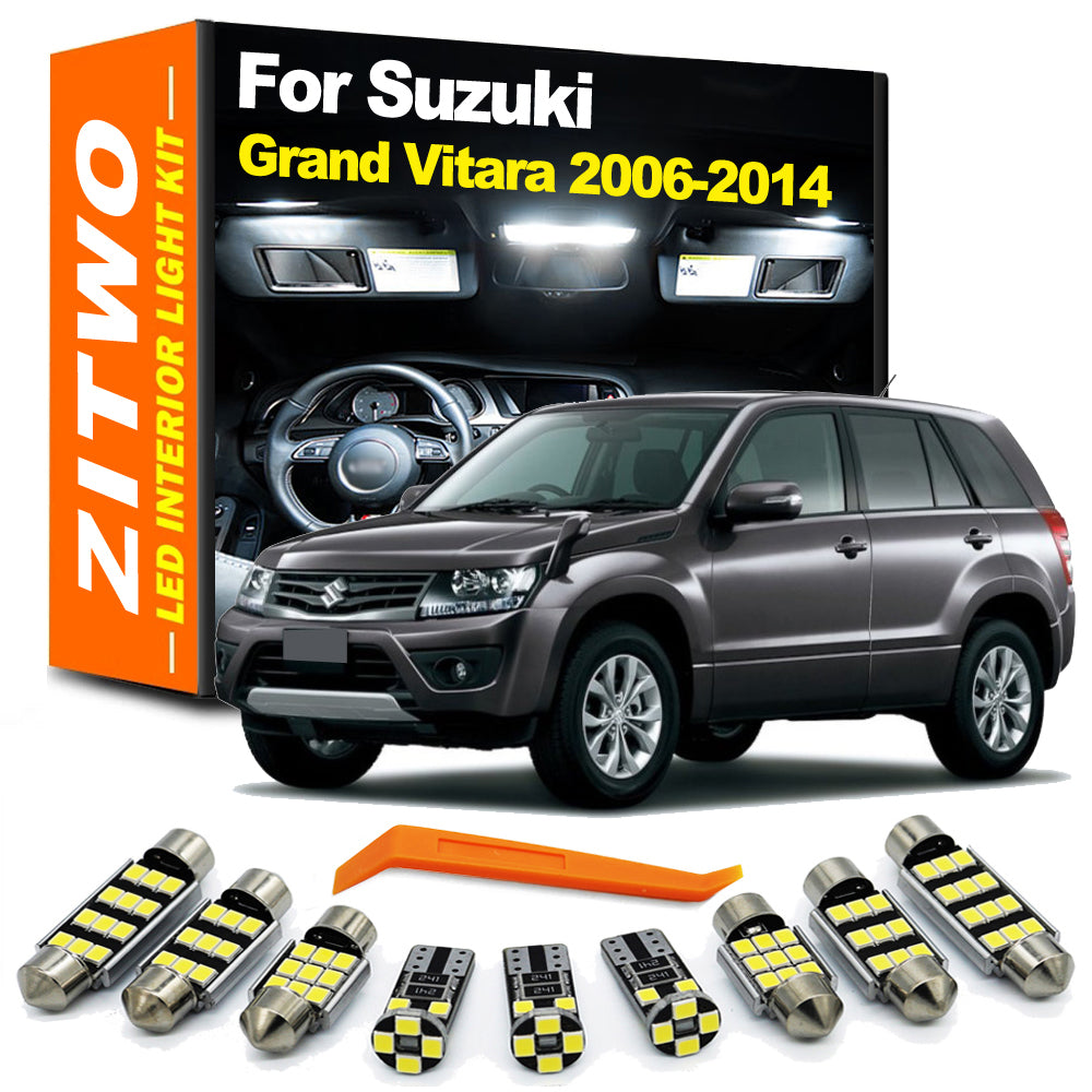 AutoGlowLED 11Pcs LED Interior Light Kit for Suzuki Grand Vitara 2006-2014