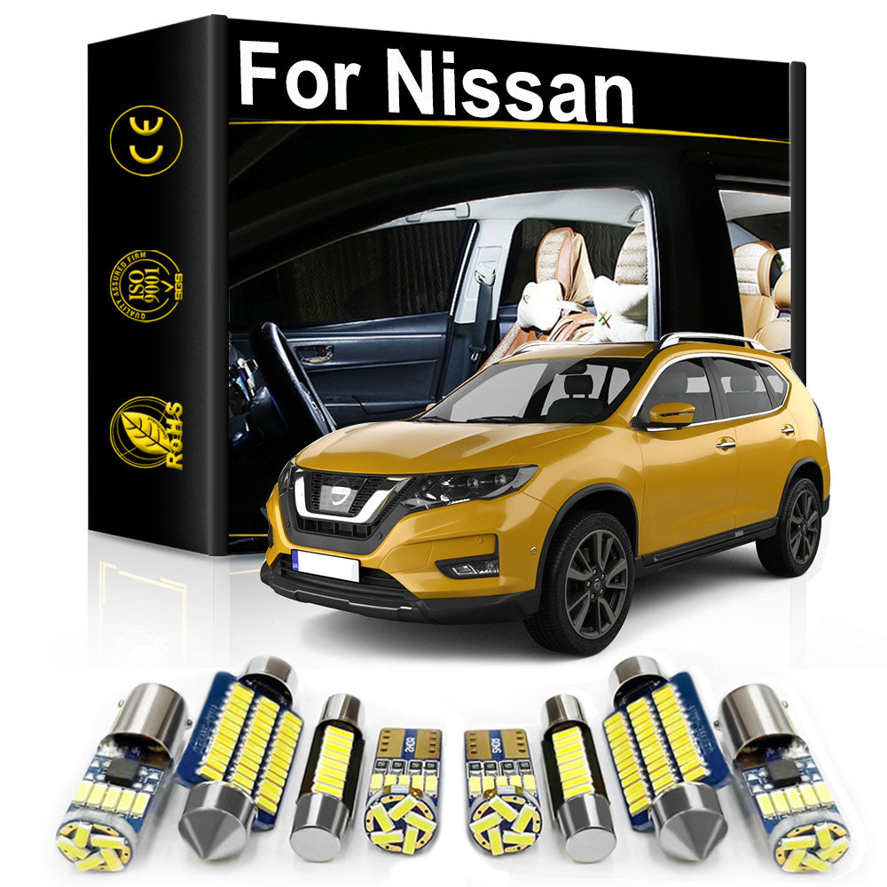 LED Interior Light Kit for Nissan X-Trail Qashqai Rogue Sentra by AutoGlowLED
