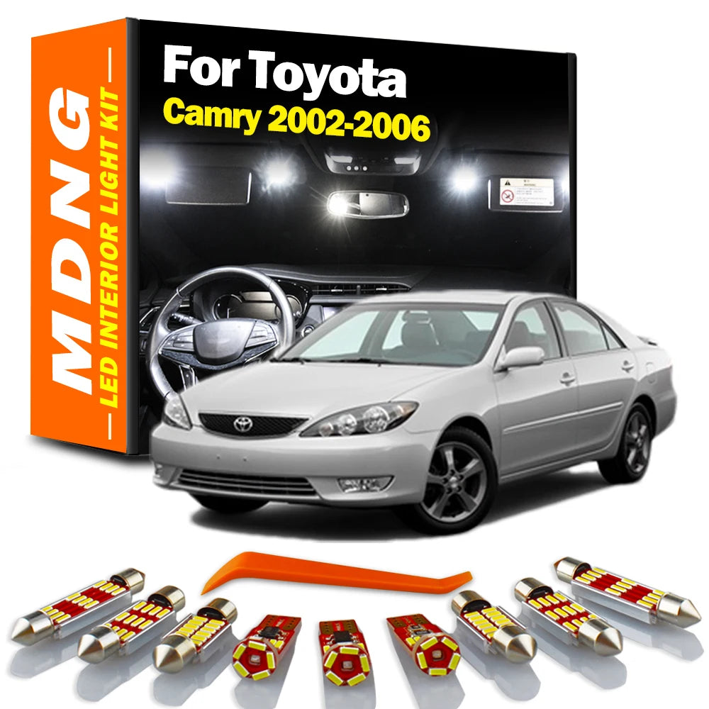 AutoGlowLED 11Pc LED Interior Light Kit for Toyota Camry 2002-2006 Canbus