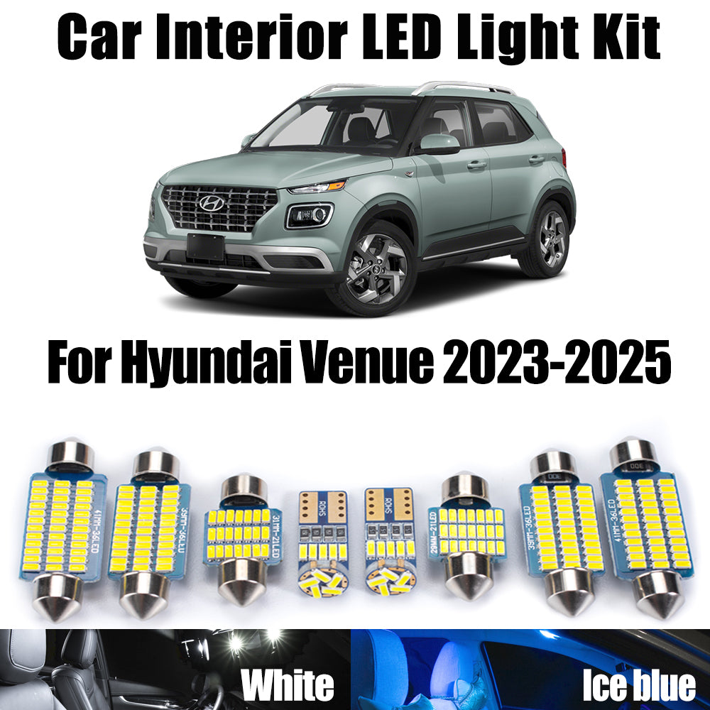 AutoGlowLED 12Pc LED Interior Light Kit for Hyundai Venue 2023-2025 Canbus