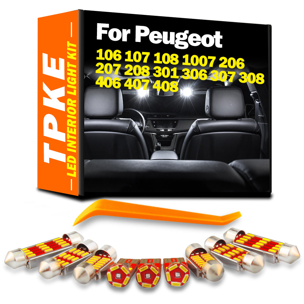 AutoGlowLED Canbus LED Interior Light Kit for Peugeot 106-408