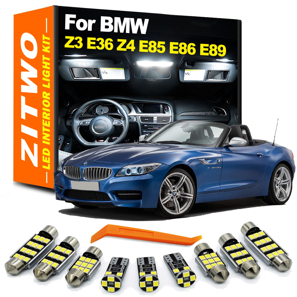 AutoGlowLED BMW Z3 Z4 Interior LED Light Kit Dome Map Trunk 1995-2017