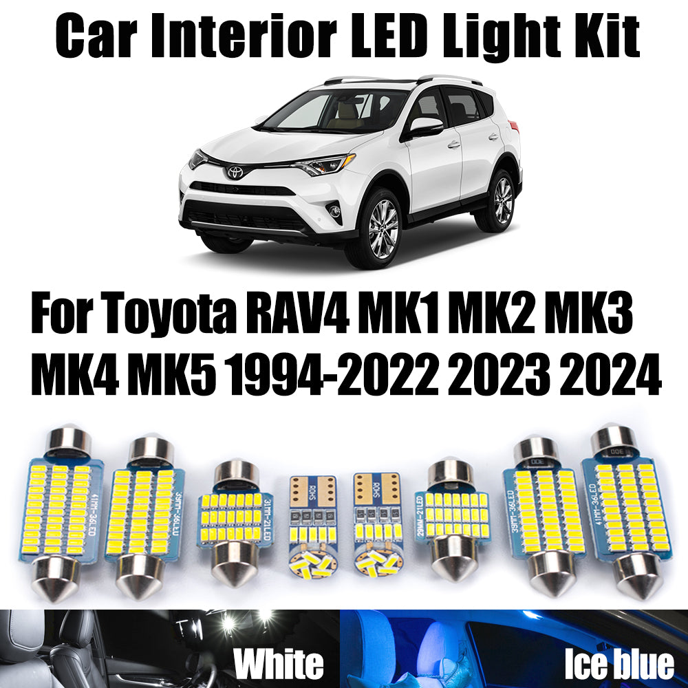AutoGlowLED Canbus LED Interior Light Kit for Toyota RAV4 1994-2024