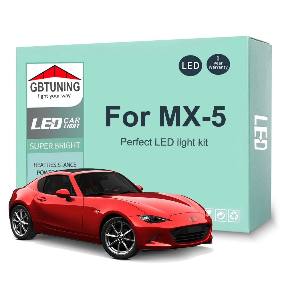 AutoGlowLED LED Interior Light Kit for Mazda MX-5 Miata 1989-2021 Canbus