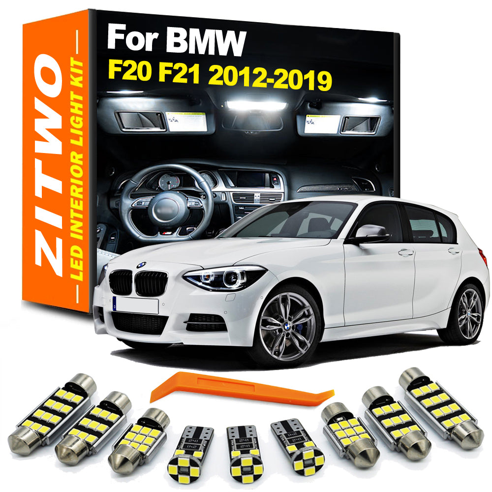 AutoGlowLED 7Pcs LED Interior Dome Map Light Kit for BMW 1 Series F20 F21 2012-2019