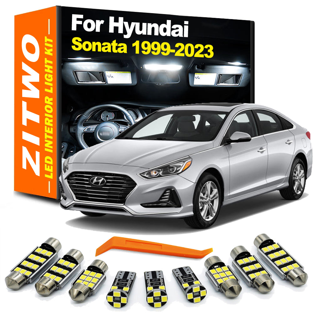 AutoGlowLED LED Interior Light Kit for Hyundai Sonata 1999-2023 Dome Map Trunk