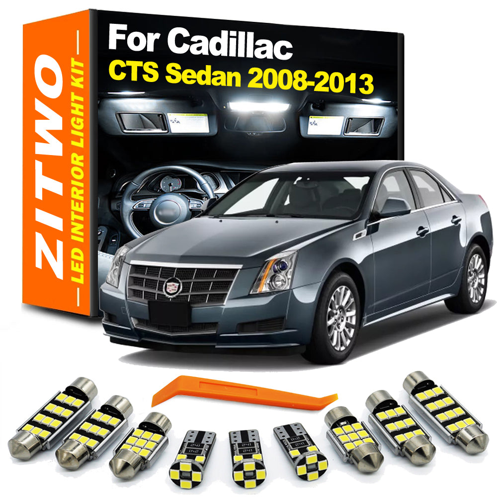 AutoGlowLED 18Pcs LED Interior Light Kit for Cadillac CTS Sedan 2008-2013