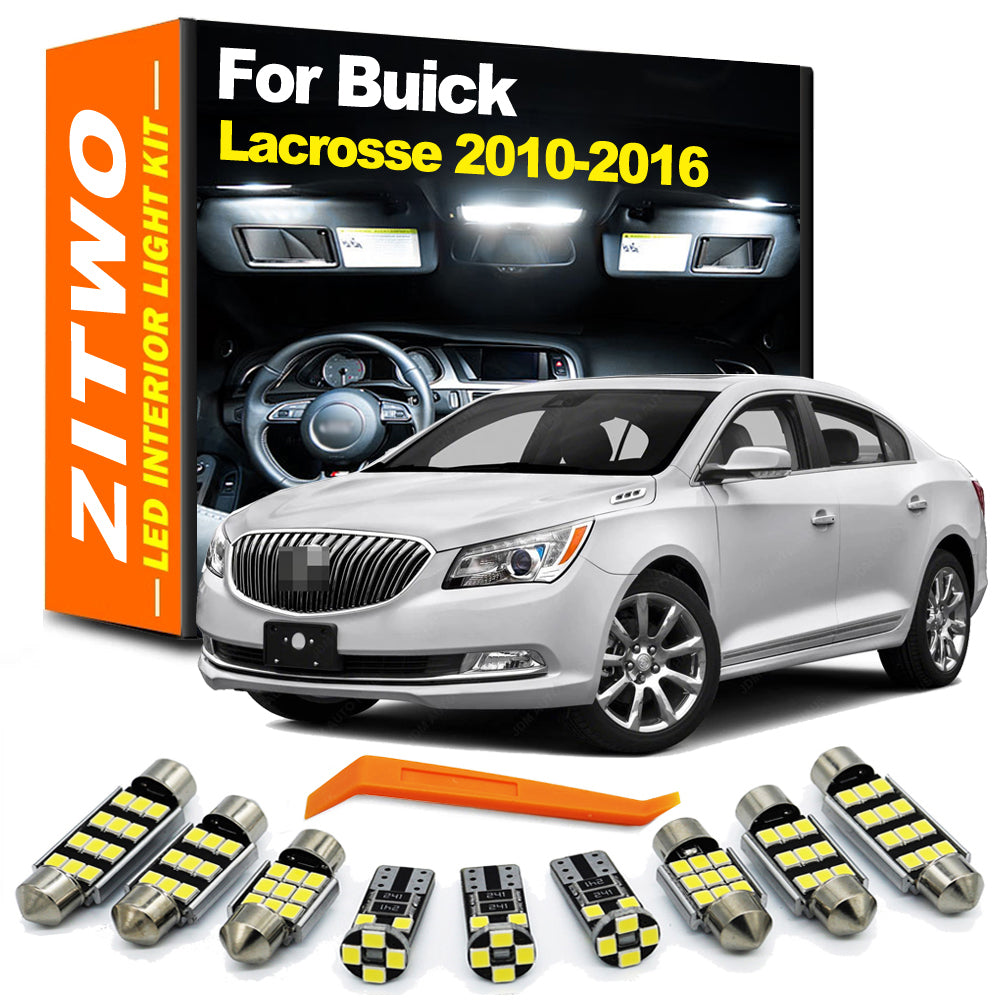 AutoGlowLED 16Pcs LED Interior Light Kit for Buick Lacrosse 2010-2016