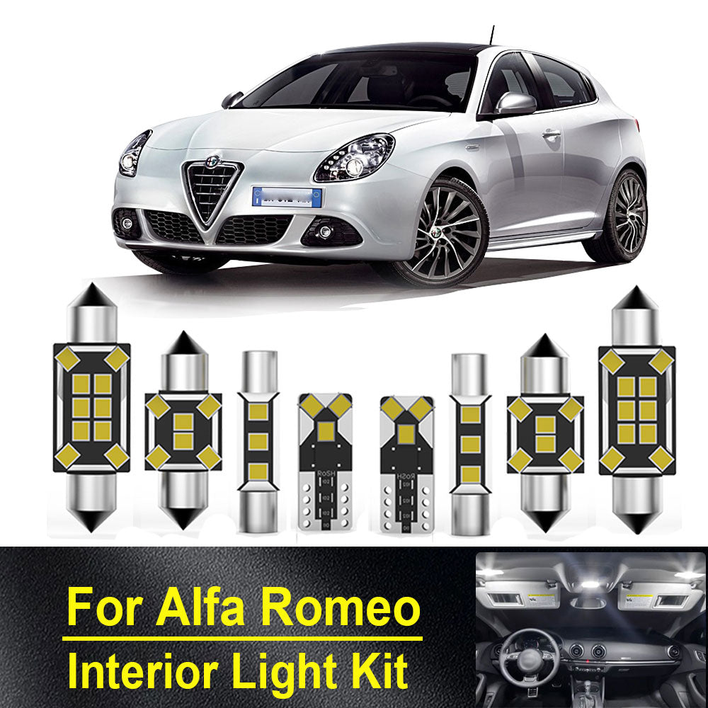 AutoGlowLED Canbus No Error LED Interior Light Kit for Alfa Romeo Giulietta Mito