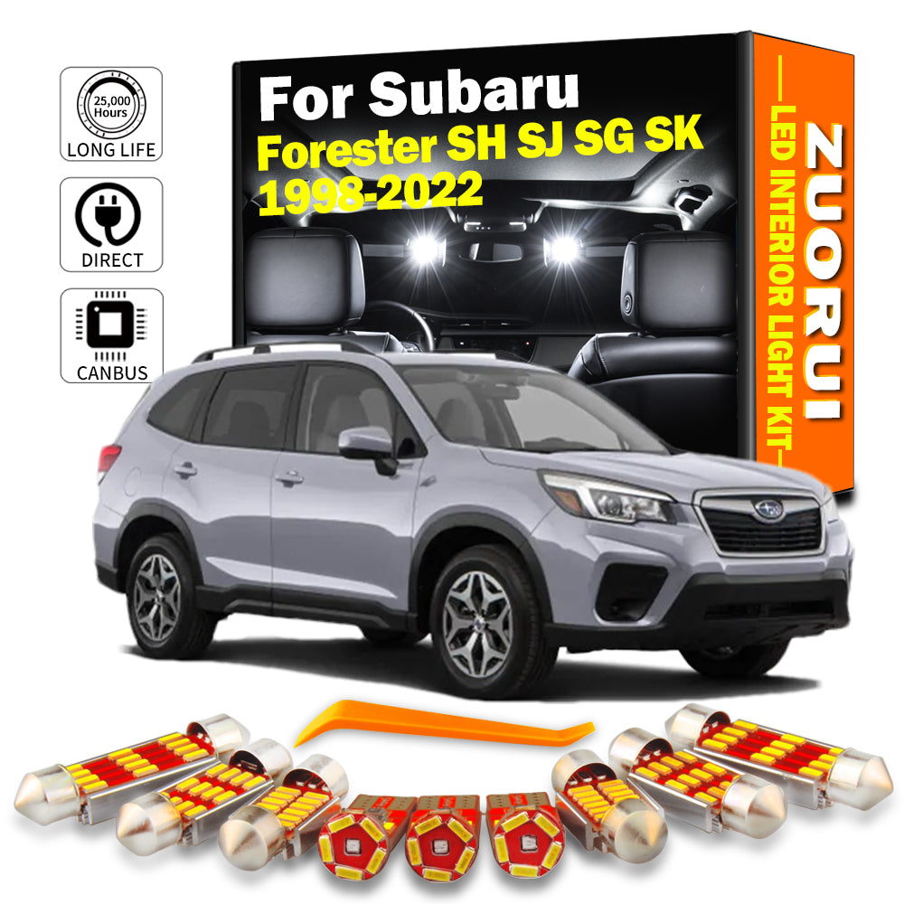 AutoGlowLED Canbus LED Interior Light Kit for Subaru Forester SH SJ SG SK 1998-2022