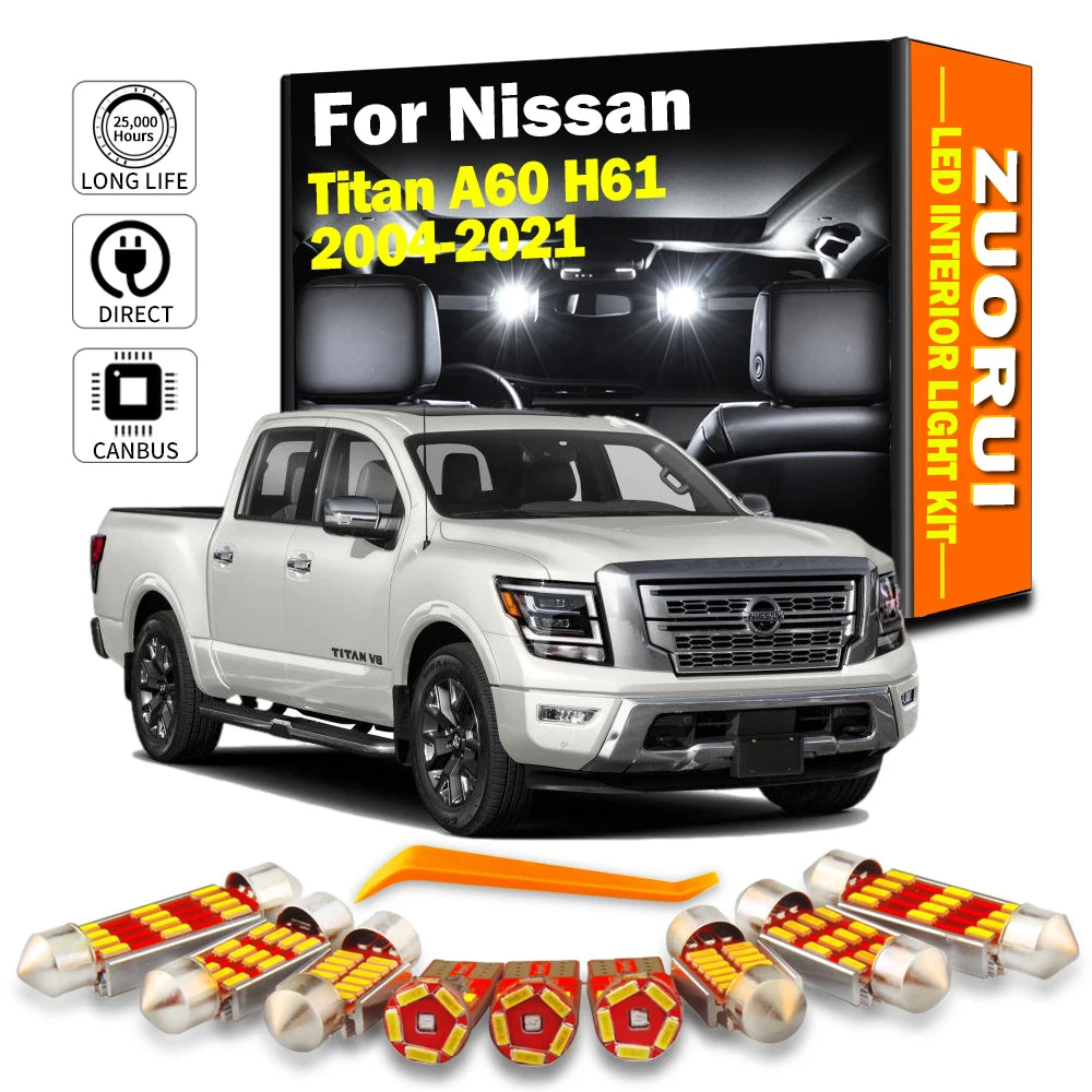 AutoGlowLED Canbus LED Interior Light Kit for Nissan Titan A60 H61